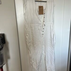 Anthropologie White Jumpsuit